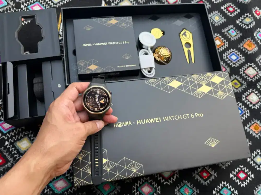 Huawei Watch GT 6 Pro 46mm Honma Edition Fullset Mulus Istimewa Resmi