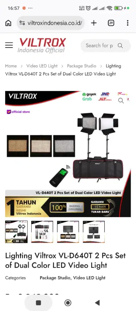 Lighting studio foto Viltrox VL-D640T (bekas)