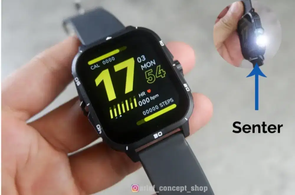 Smartwatch Hryfit pro flashlight (Barang Baru!)