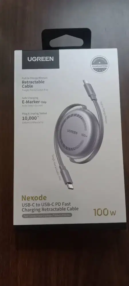 Ugreen Nexode USB C to USB C PD Retracable 100w 1m Cable 65905