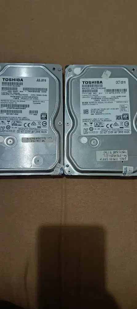 Di jual hardisk toshiba