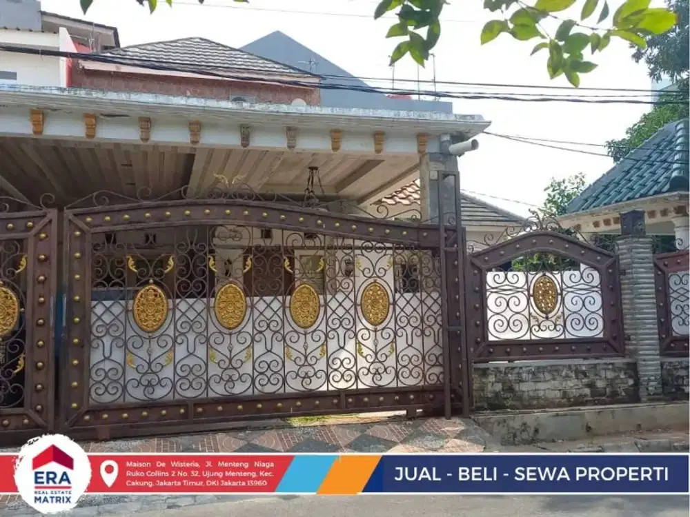 Jual Rumah Luas 2 Lantai di Pejuang Estate Harapan Indah, Hook, 4 Kamar, Bebas Banjir