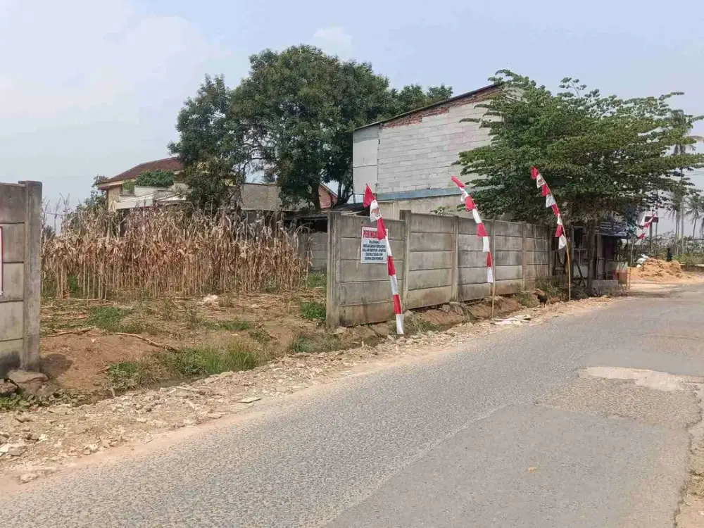 TANAH PINGGIR JALAN DEKAT KAMPUS ITERA SUDAH PAGAR KELILING