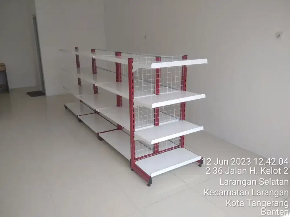 Rak minimarket single dobel murah