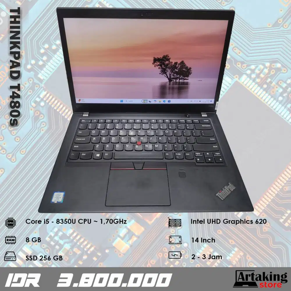 Lenovo Thinkpad T480s - Core i5 - Gen 8 th - Ram 8 GB - SSD 256 GB