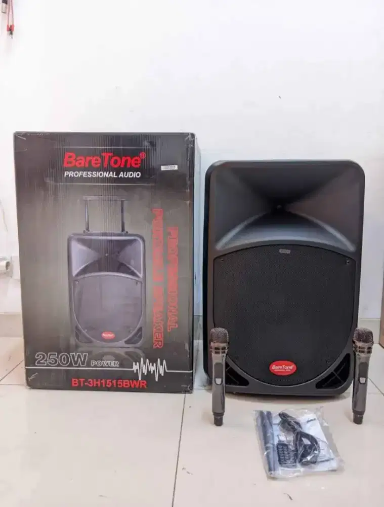 Speaker portable Baretone 1515bwr 15 inch 250 Watt