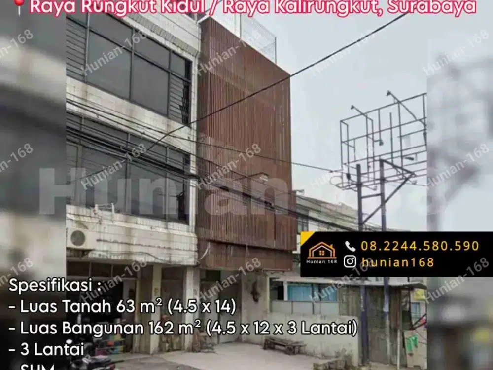 Jual Ruko Kompleks Raya Rungkut Industri Kidul Surabaya Timur Selatan Section One Tenggilis Mejoyo Kendangsaro Kutisari