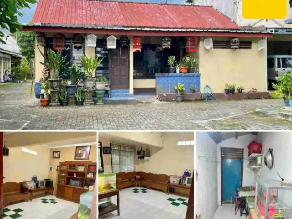 DIJUAL CEPAT!!! TANAH HOOK bonus Rumah 4KT lokasi strategis di Jl. Kaliurang km. 8,4