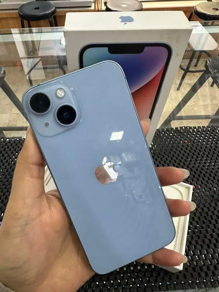 IPhone 14 128GB Biru Ex Garansi Resmi iBox Mulusssd