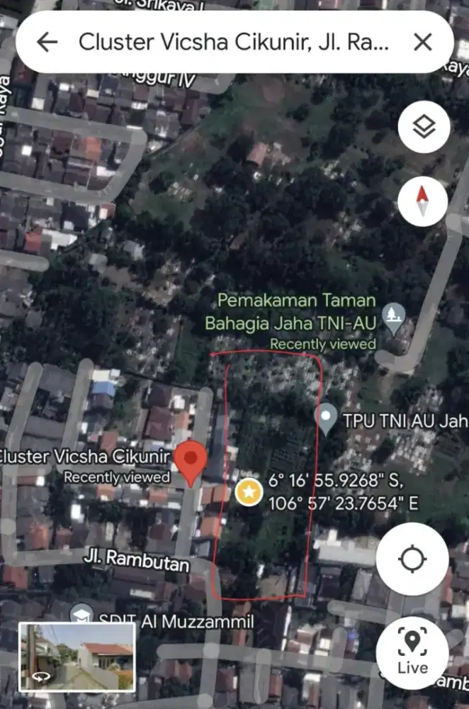 Dijual tanah kosong di Bekasi