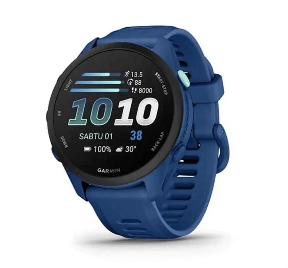 GARMIN FORERUNNER 70 TIDAL BLUE (baru) free kaos