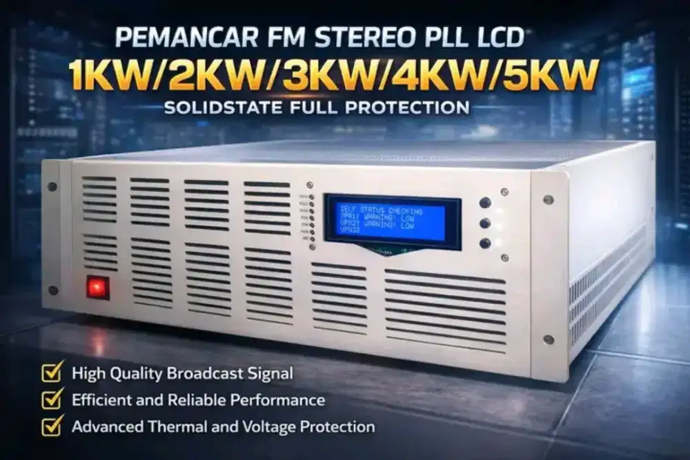 BOOSTER PA PENGUAT AMPLIFIER PEMANCAR FM 1000 W SOLIDSTATE FULL PROTEK