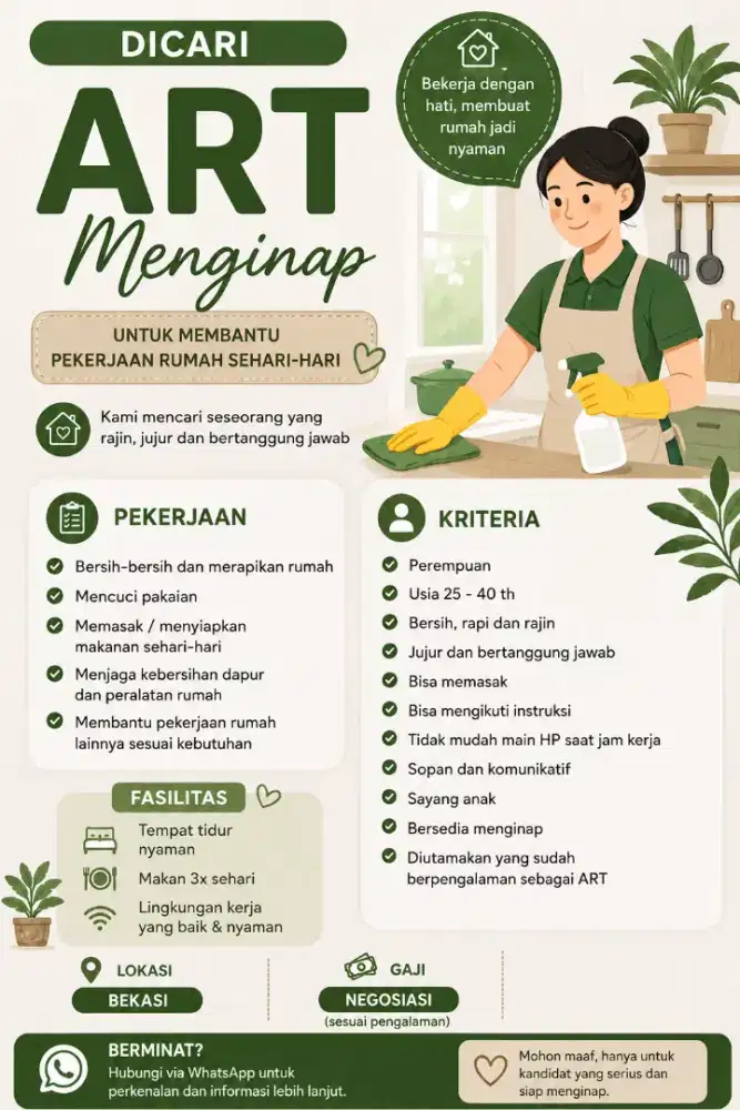LOWONGAN KERJA ART MENGINAP