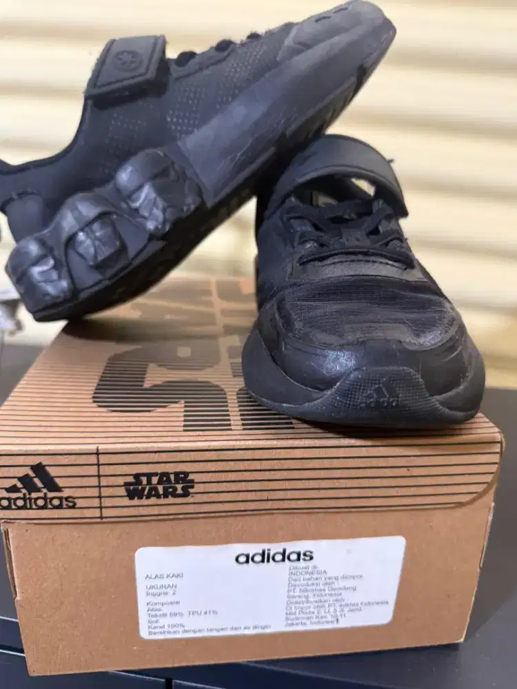 ADIDAS STARWARS HITAM ORI 100%