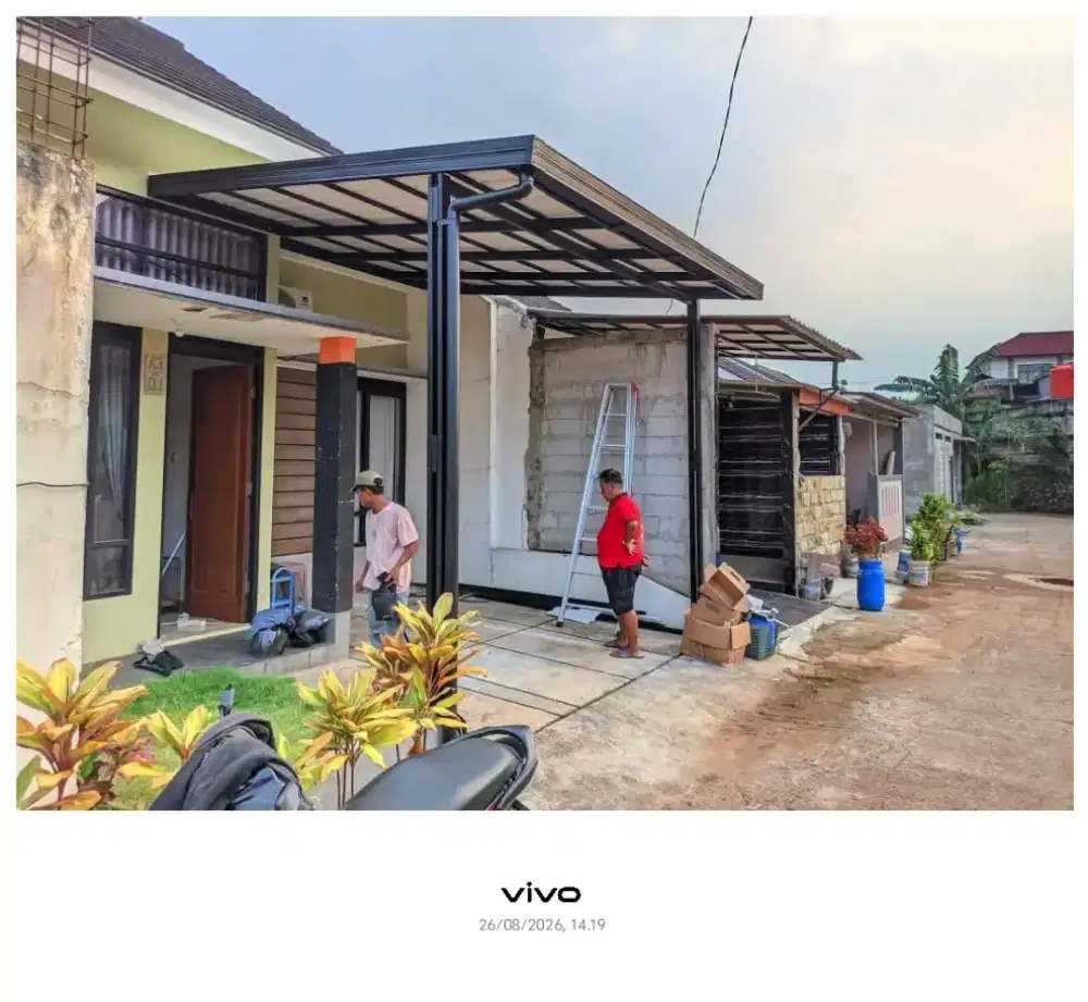 Pasang kanopi baja ringan