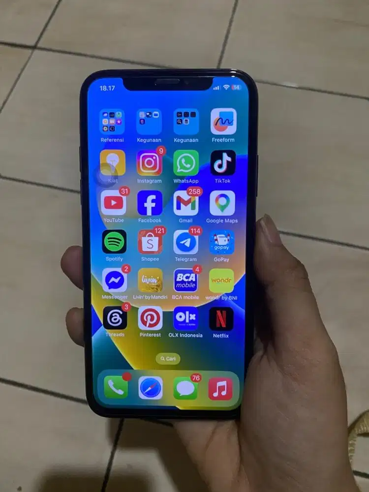 iphone X 256gb whitelist jaringan anti ke block