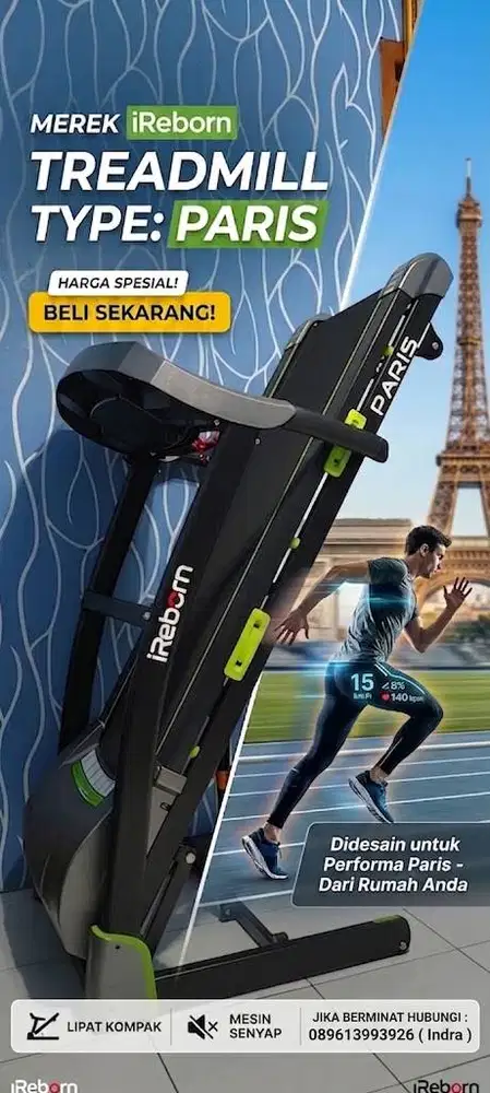 Jual Treadmill Second merk iReborn type Paris