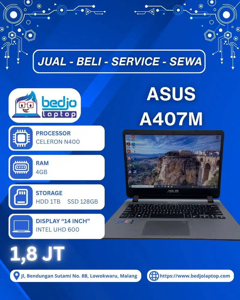 Storage Gede 1TB, ASUS A407M