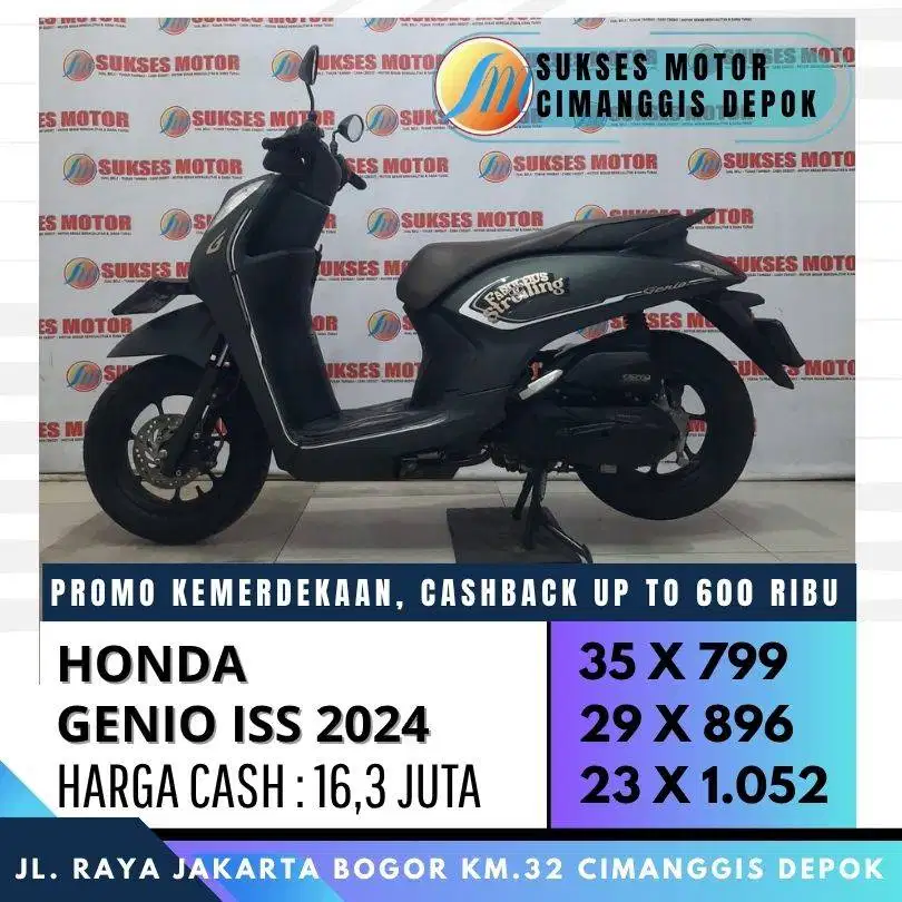 HONDA GENIO ISS 2024 CASH KREDIT DP 700 CICILAN RINGAN UNIT BERGARANSI