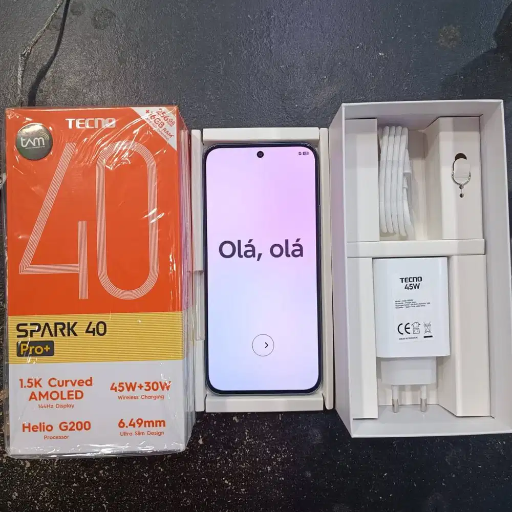 Tecno Spark 40 Pro Plus 8/256 Black Like New