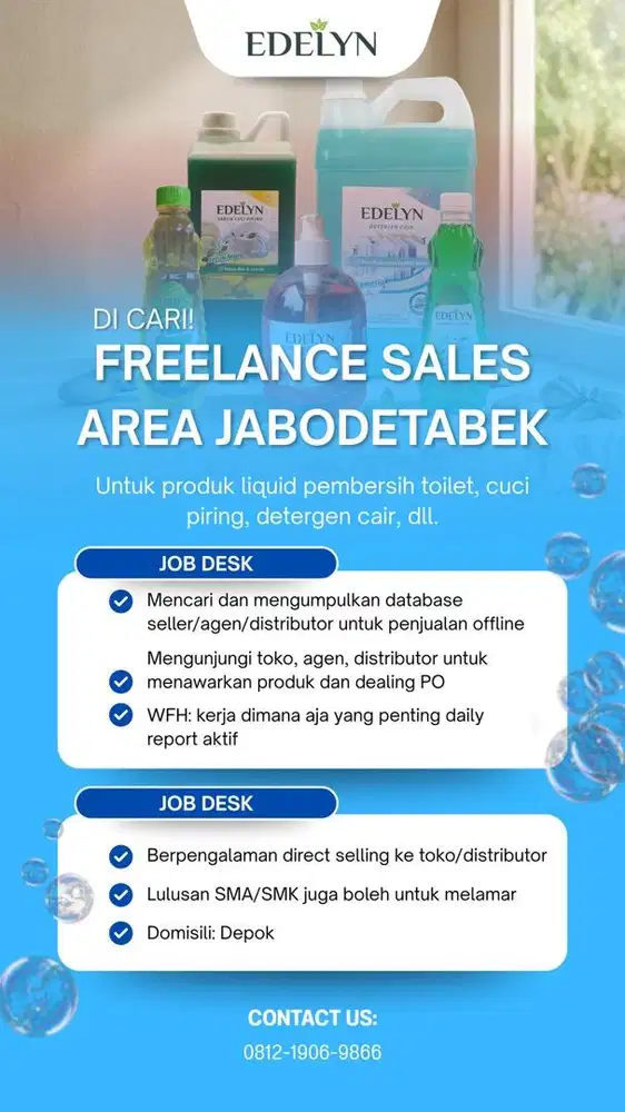 Freelance Sales Produk Sabun Cair