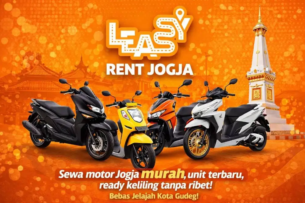 Sewa Motor Jogja Anti Ribet! Yuk Pilih Unit Favoritmu di Leassy