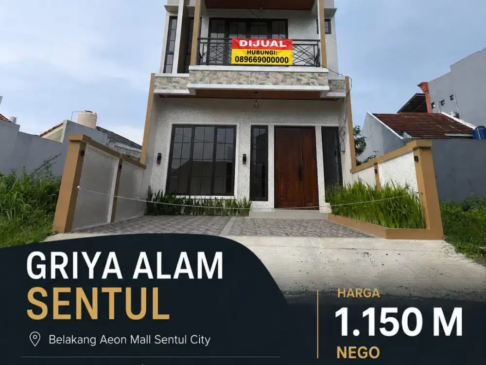 Rumah Dijual 4 Kmr 100% New Sentul Bogor - Belakang Aeon Mall Sentul City - SIAP HUNI LANGSUNG