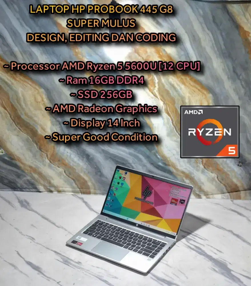 LAPTOP HP AMD RYZEN 5 5600U LAPTOP CODING LAPTOP AUTOCAD LAPTOP EDITIN