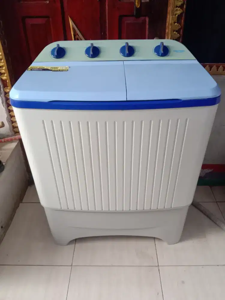 jual mesin cuci 2 tabung polytron 7.5kg siap pakai semua normal