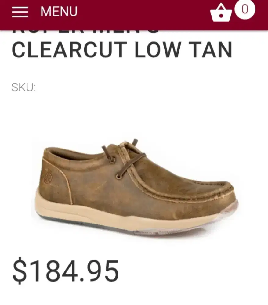 Sepatu santai brand roper