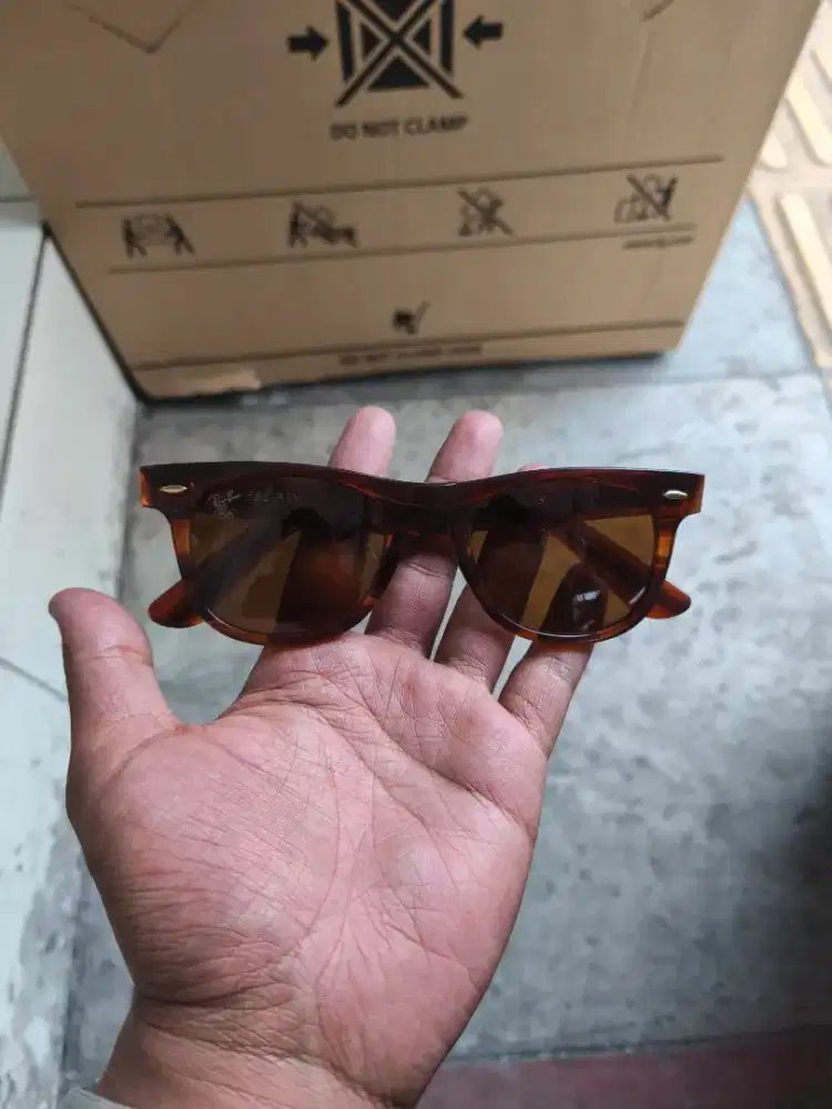 Frame kacamata hitam rb wayfarer atlanta coklat