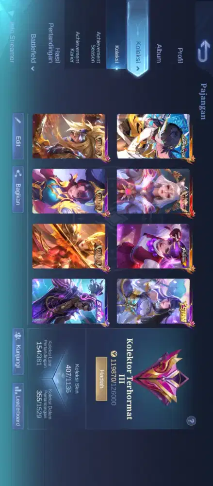Jual akun ml mau pendi