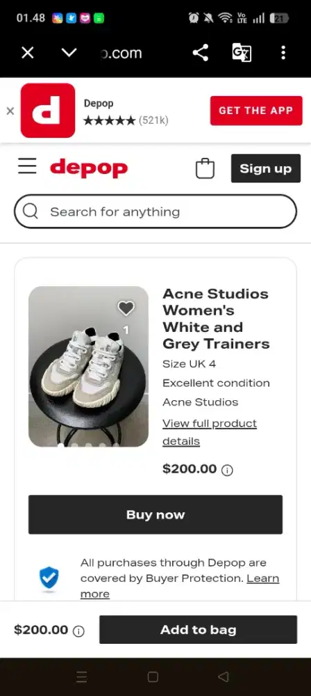 Sepatu cewek brand acne studios