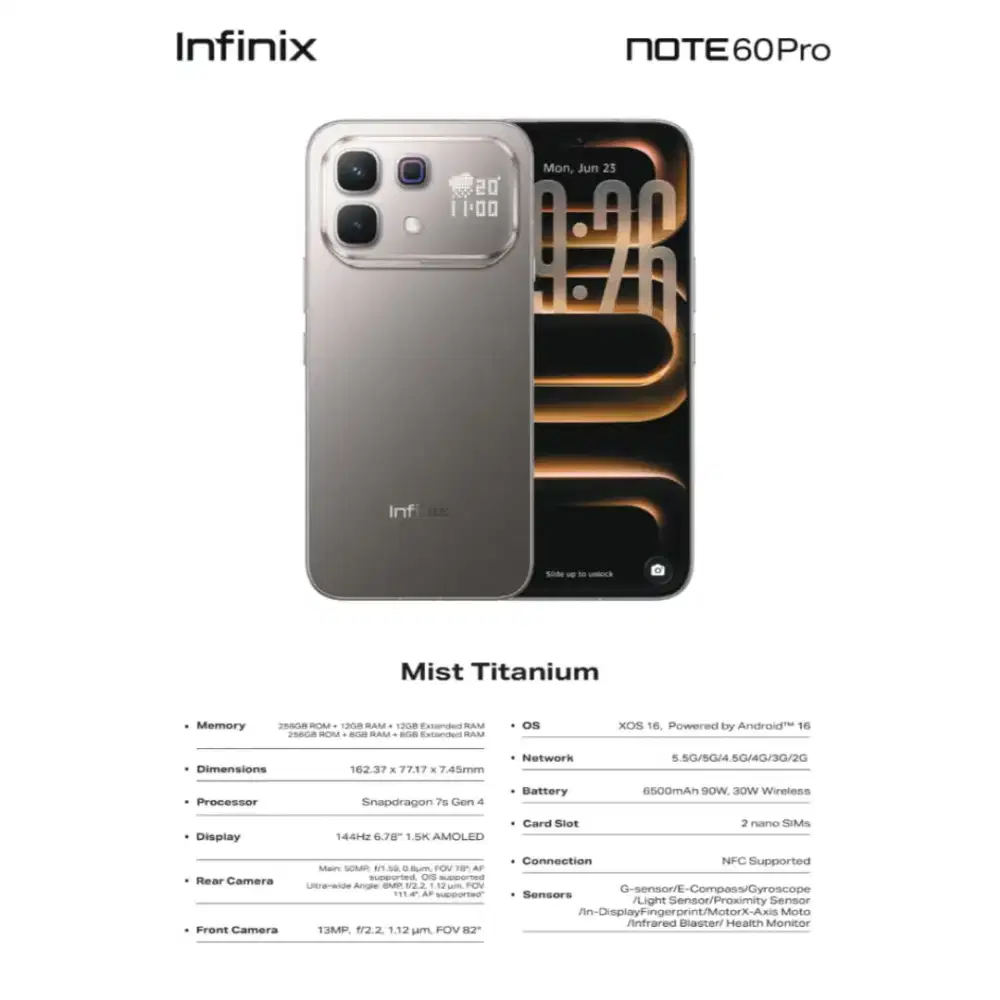 Infinix note 60 pro  5g