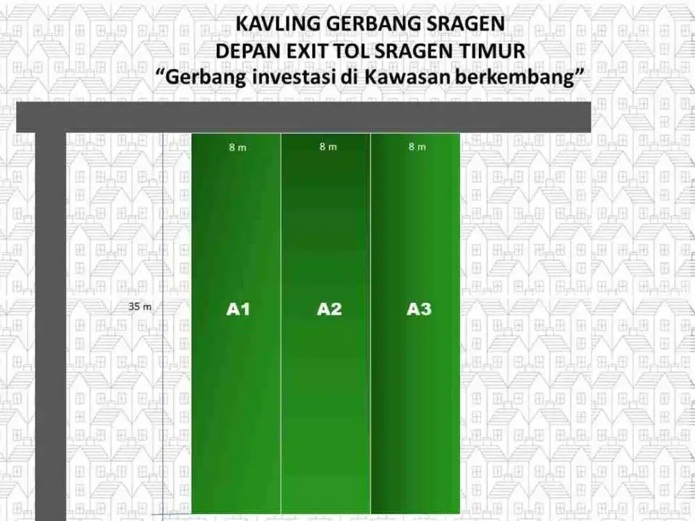 tanah kavling depan exit tol sragen timur