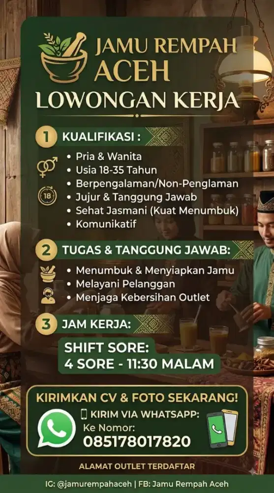 Pekerja outlet jamu