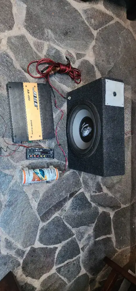 Audio mobil copotan ( ampli power , speaker, kapasitor dan mini ampli)