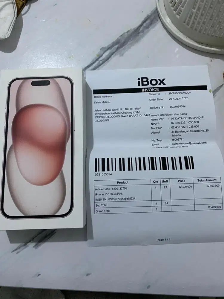 Iphone 15 128gb Resmi IBOX, New, Segel
