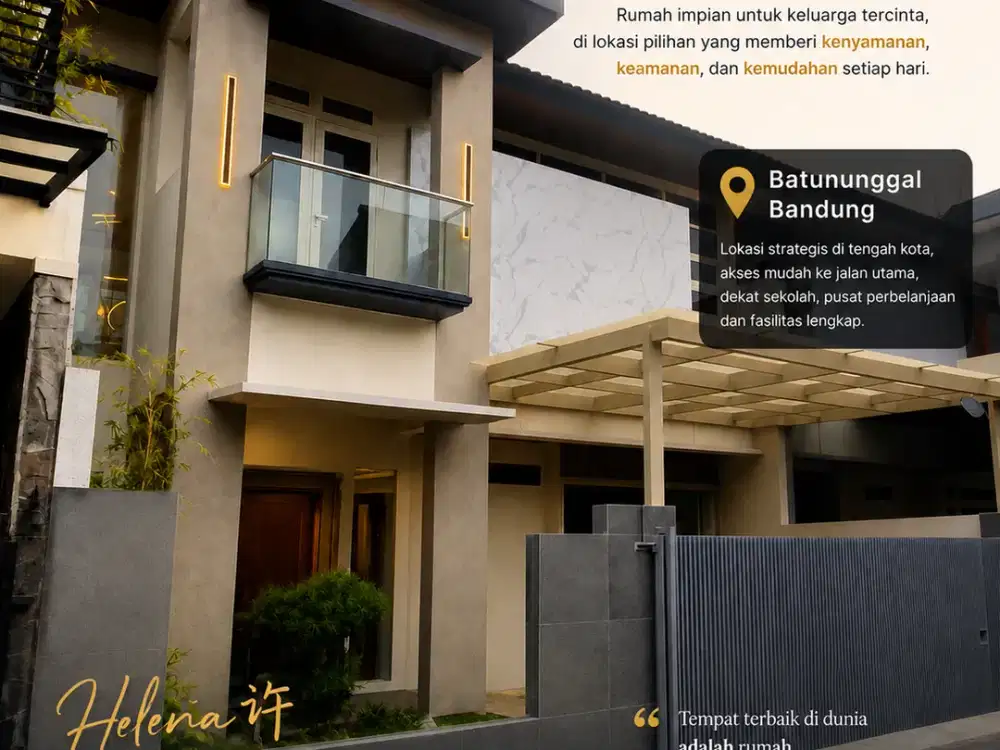 dijual rumah elegan semi furnished di Batununggal indah bandung