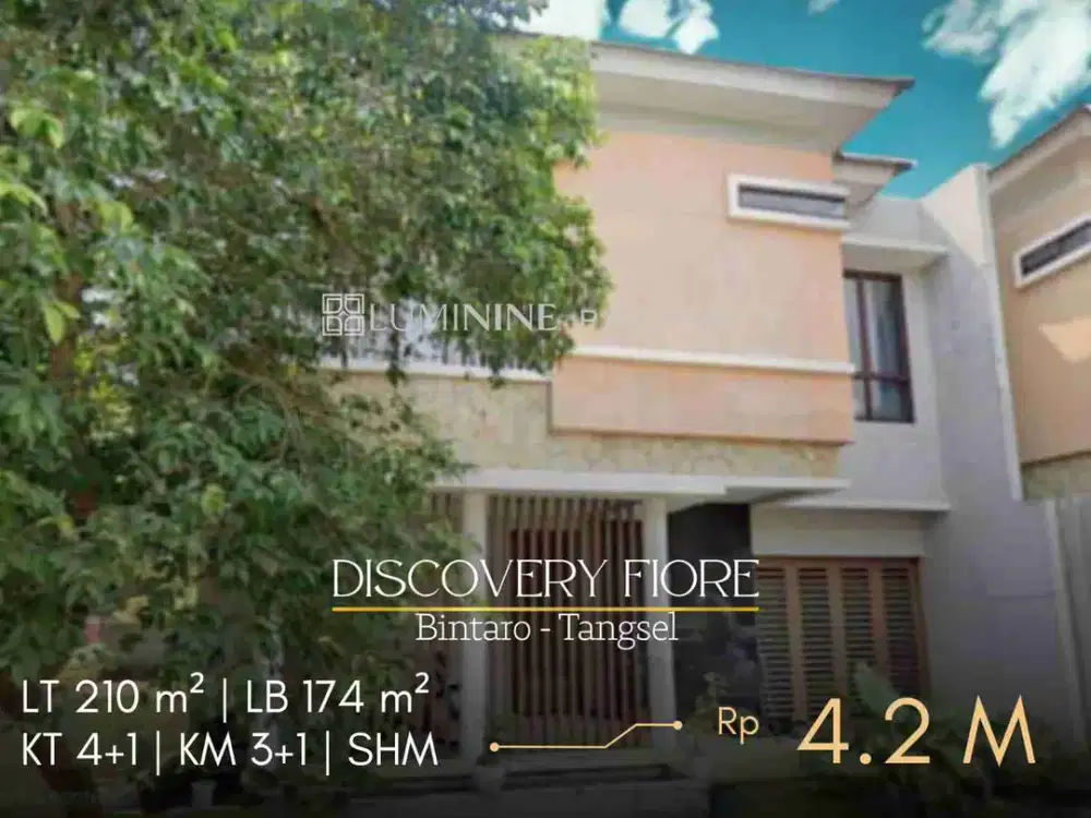 DIJUAL RUMAH MURAH DI DISCOVERY FIORE UTAMA BINTARO TANGSEL ( DH )
