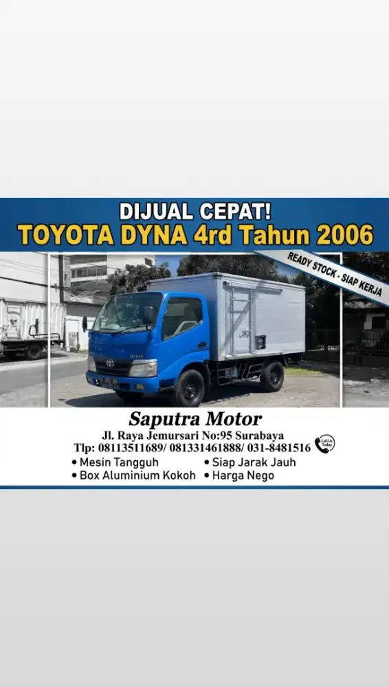 Truk Toyota Dyna Th2006 Box Alumunium
