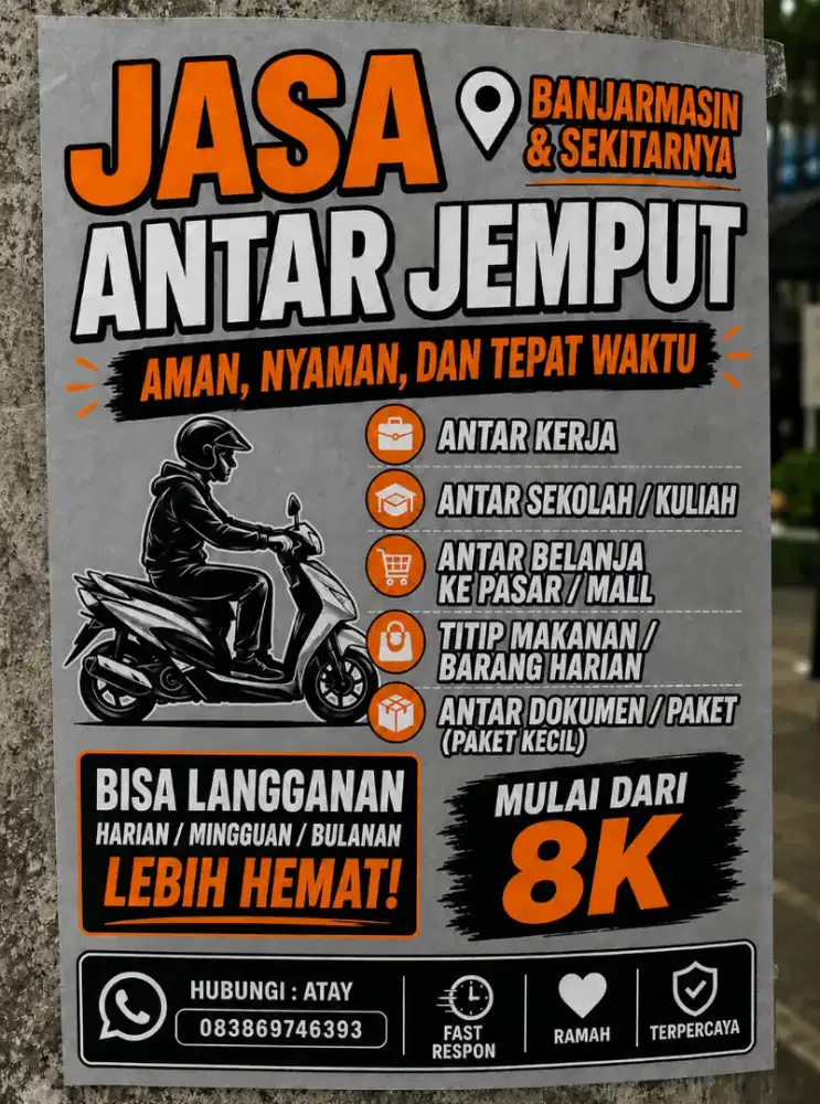 Jasa antar jemput daerah Banjarmasin