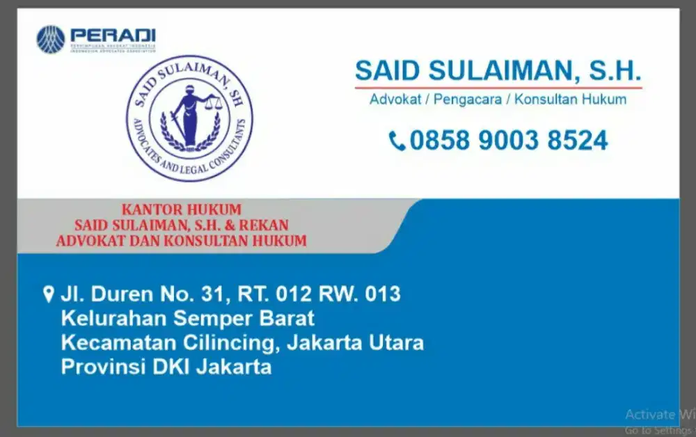 Jasa Bantuan & Konsultasi Hukum