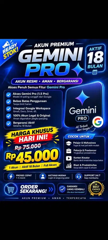 GEMINI PRO 18 BULAN