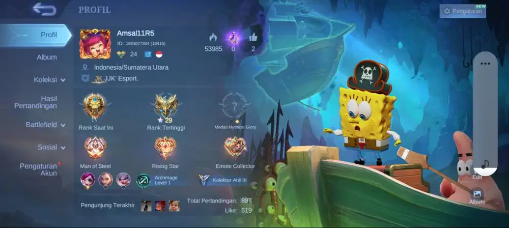 Jual Akun Lama Mobile Legend