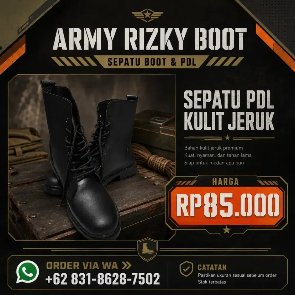 Sepatu pdl TNI Ad