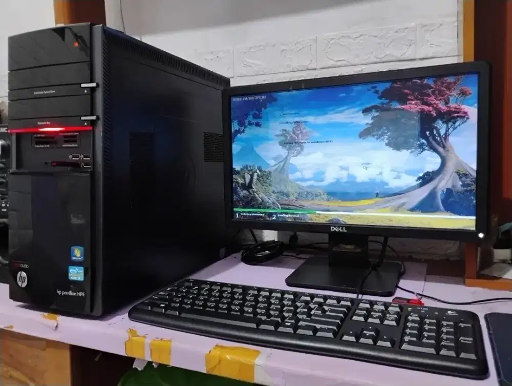 Pc editing intel core i7 + ram 8gb + monitor 19inch dell / HP
