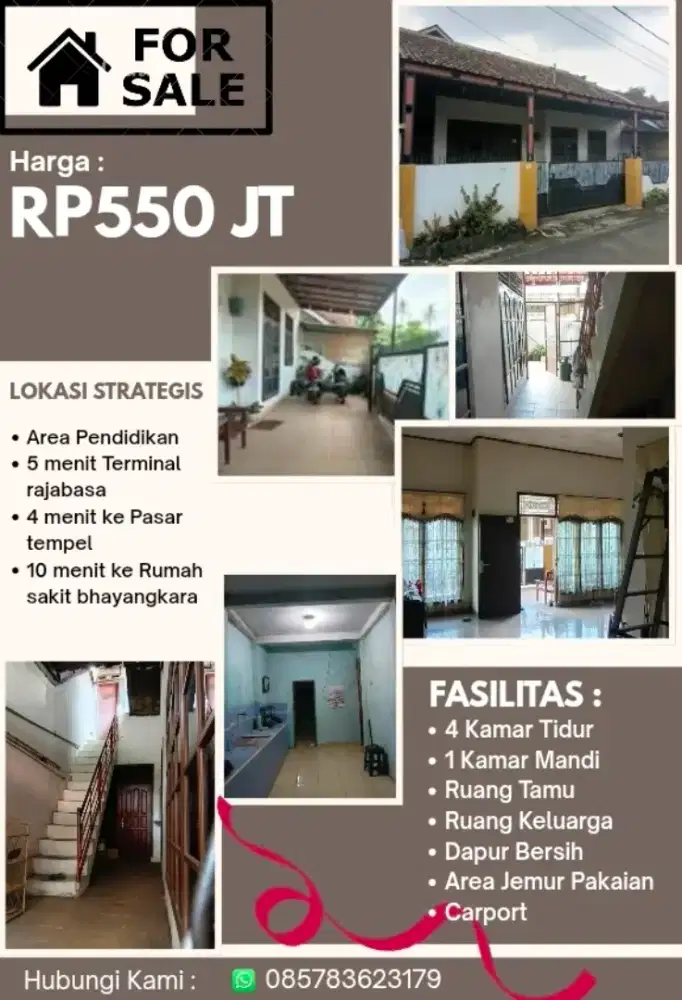DIJUAL RUMAH LANTAI 2 RAJABASA BANDAR LAMPUNG
