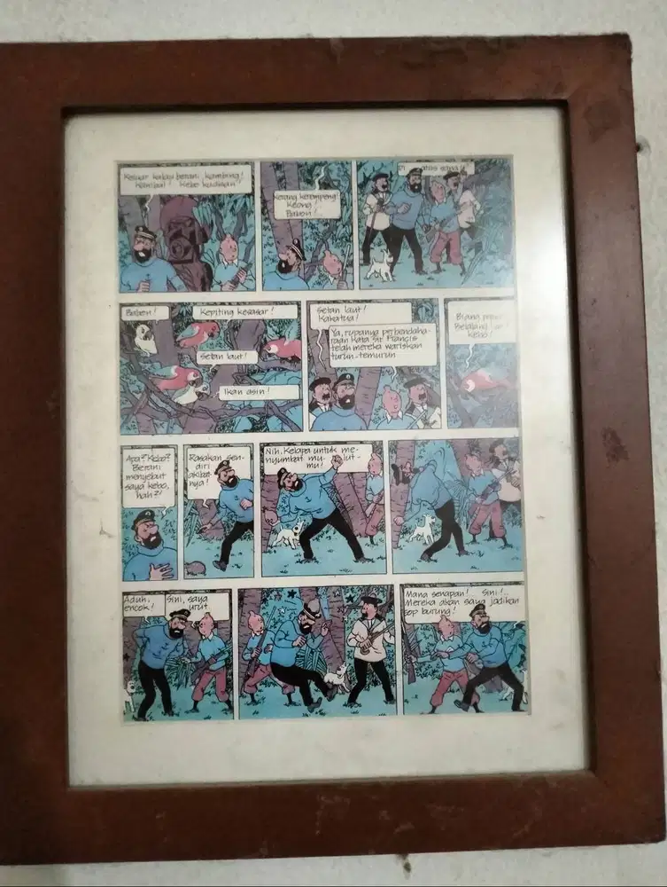 Bingkai Tintin dari komik tahun 1984