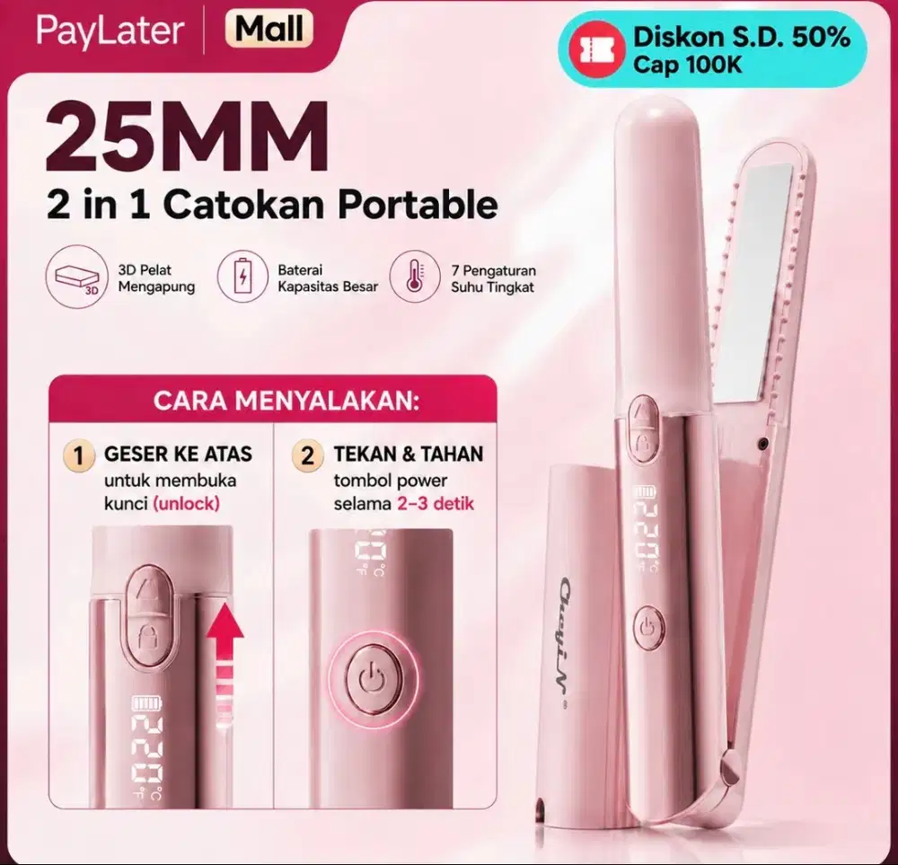 catok portable tanpa kabel